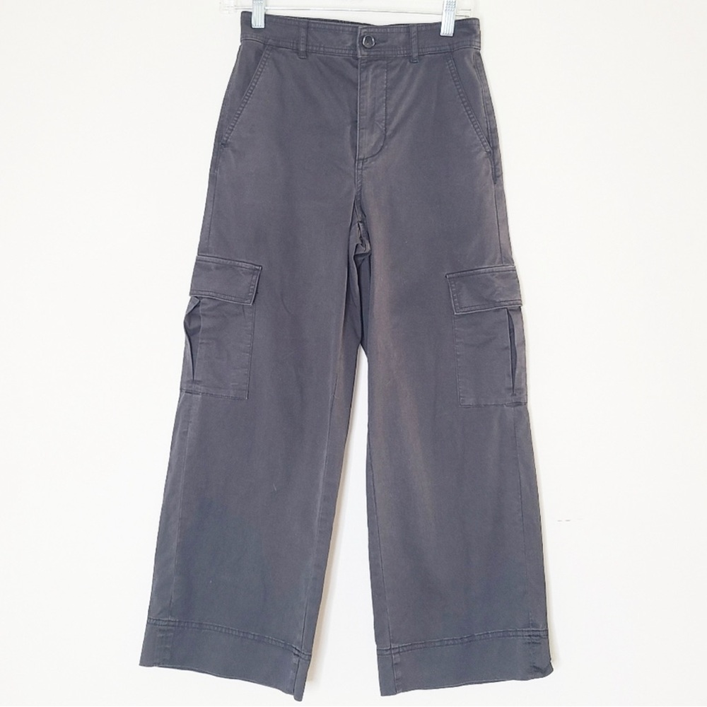 Everlane Gray Wide Leg Cargo Pants 0